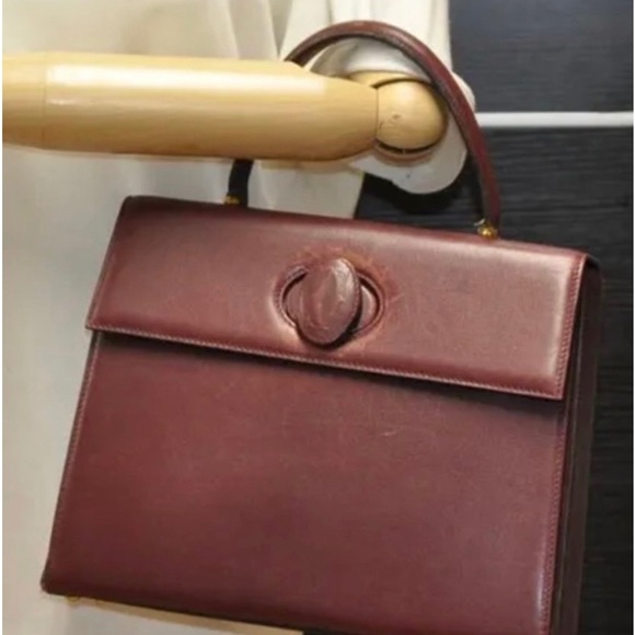 Cartier Must line Bordeaux leather burgundy W  authenticity card and wallet - Picture 12 of 15